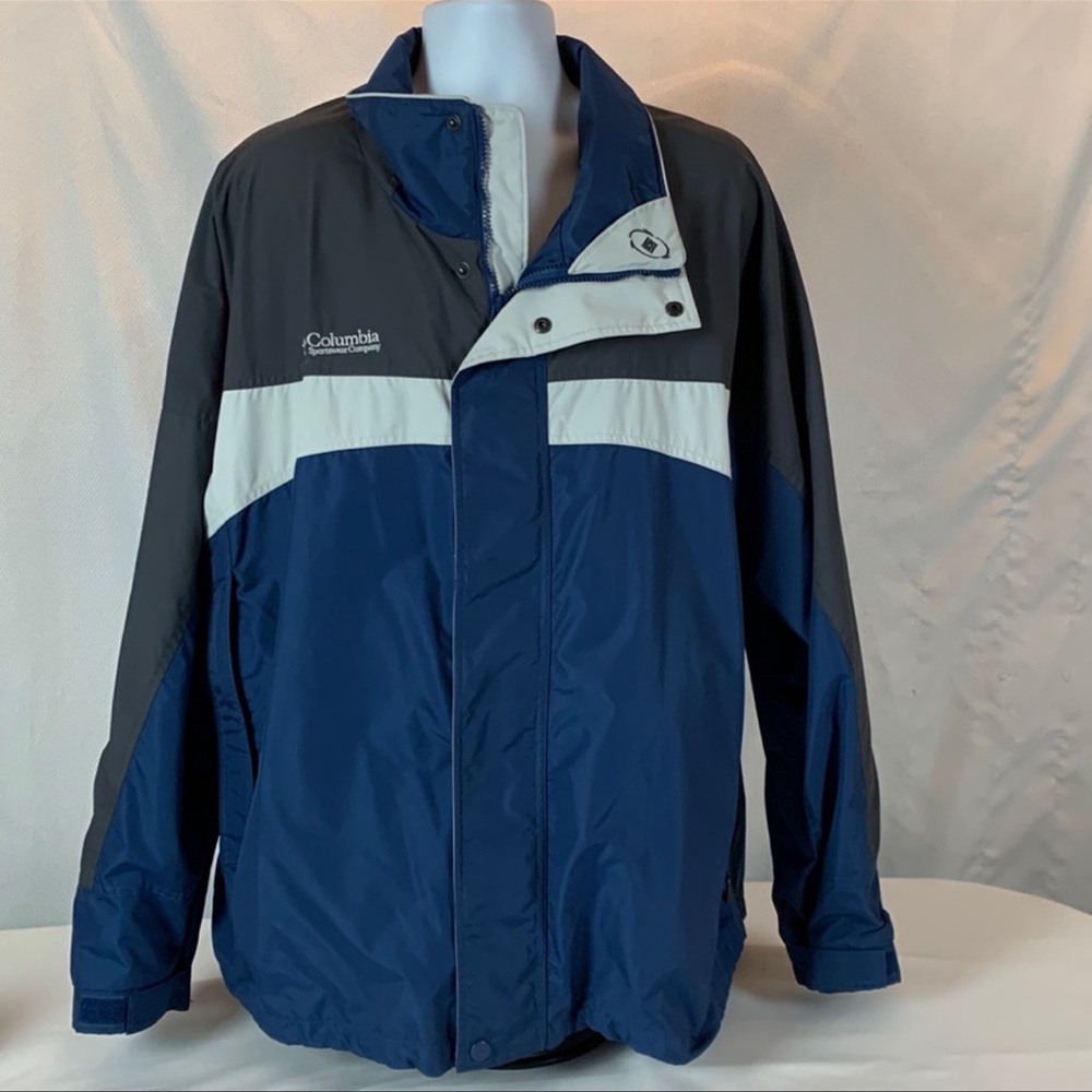 Columbia Sportswear Mens Size XXL Blue Gray Full Front Zip Ski Jacket